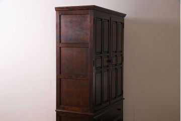 中古　神居民芸　洋室にも馴染みの良い衣装盆付き和タンス(引き出し、箪笥、着物箪笥)