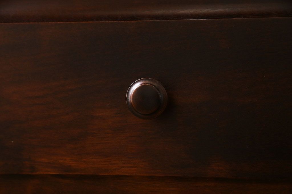 中古　神居民芸　洋室にも馴染みの良い衣装盆付き和タンス(引き出し、箪笥、着物箪笥)