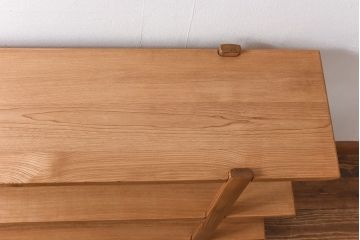 中古　カリモク　HN(ホワイトアッシュ)　無垢材　木の優しい色合いが魅力のオープンラック(飾り棚、ウッドシェルフ)