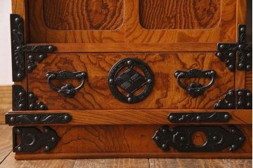 中古　民芸家具　木目が美しい小箪笥(引き出し)