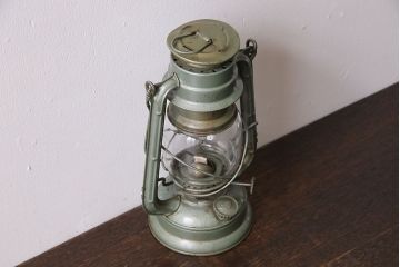アンティーク雑貨　昭和レトロ　日本製　インダストリアルなオイルランプ(照明、ディスプレイ)