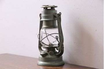 アンティーク雑貨　昭和レトロ　日本製　インダストリアルなオイルランプ(照明、ディスプレイ)