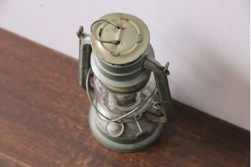 アンティーク雑貨　昭和レトロ　日本製　インダストリアルなオイルランプ(照明、ディスプレイ)