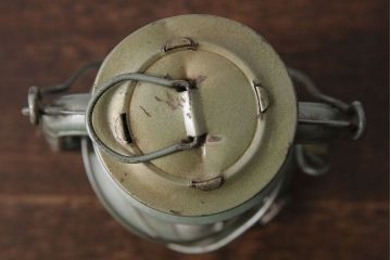 アンティーク雑貨　昭和レトロ　日本製　インダストリアルなオイルランプ(照明、ディスプレイ)