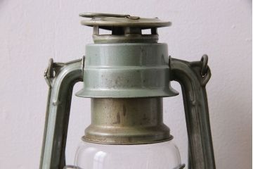 アンティーク雑貨　昭和レトロ　日本製　インダストリアルなオイルランプ(照明、ディスプレイ)