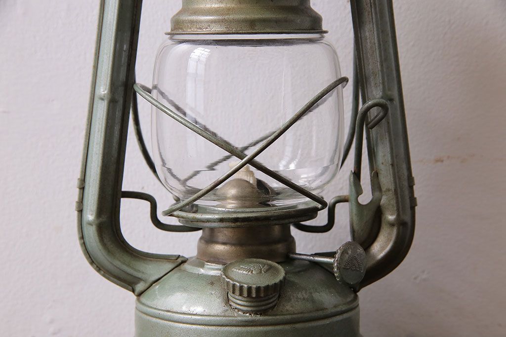 アンティーク雑貨　昭和レトロ　日本製　インダストリアルなオイルランプ(照明、ディスプレイ)