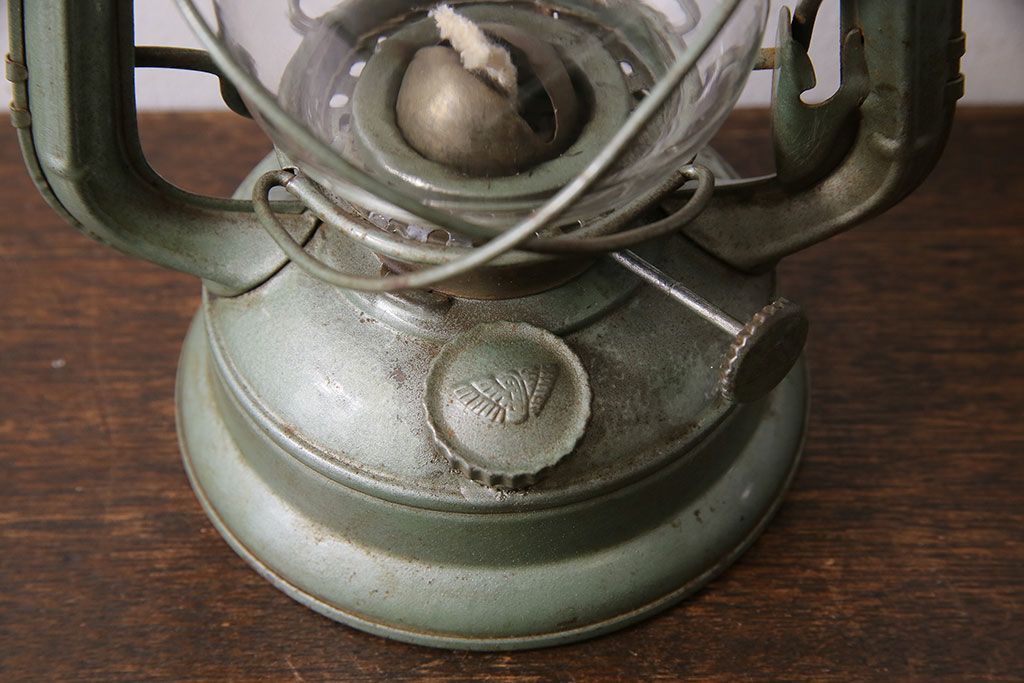 アンティーク雑貨　昭和レトロ　日本製　インダストリアルなオイルランプ(照明、ディスプレイ)