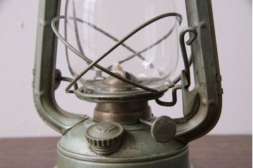 アンティーク雑貨　昭和レトロ　日本製　インダストリアルなオイルランプ(照明、ディスプレイ)