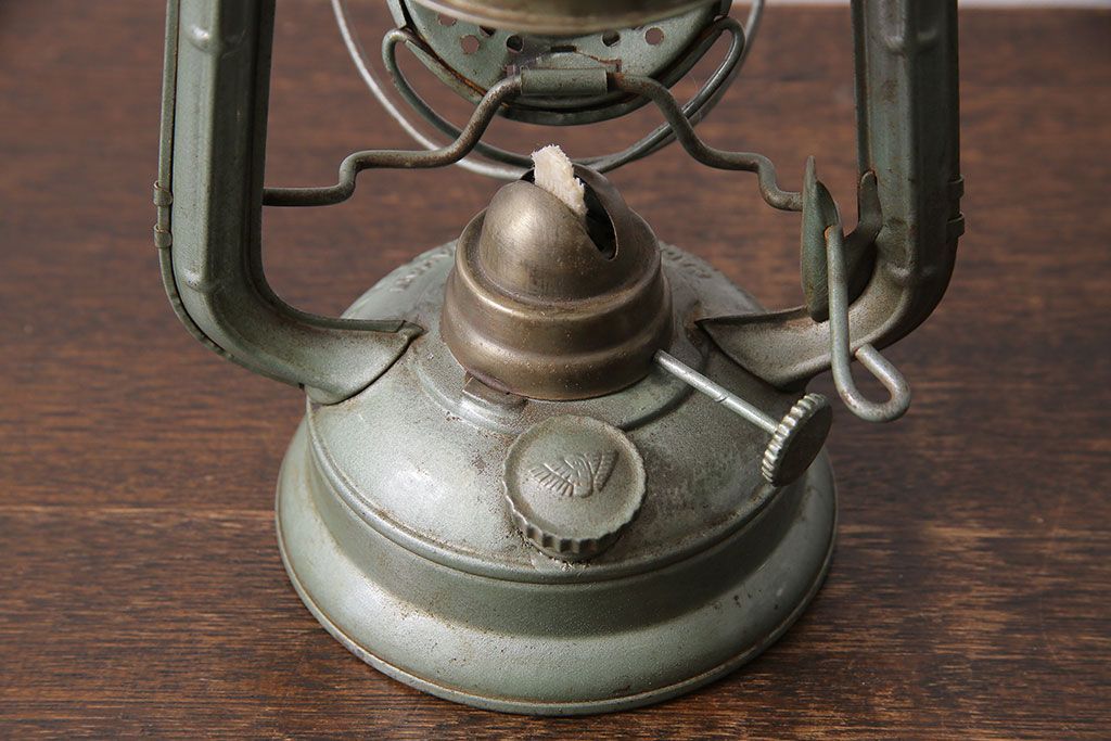 アンティーク雑貨　昭和レトロ　日本製　インダストリアルなオイルランプ(照明、ディスプレイ)