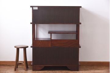 中古 伝統民芸家具 岩谷堂箪笥　風格のある茶箪笥(飾り棚、戸棚)(1)