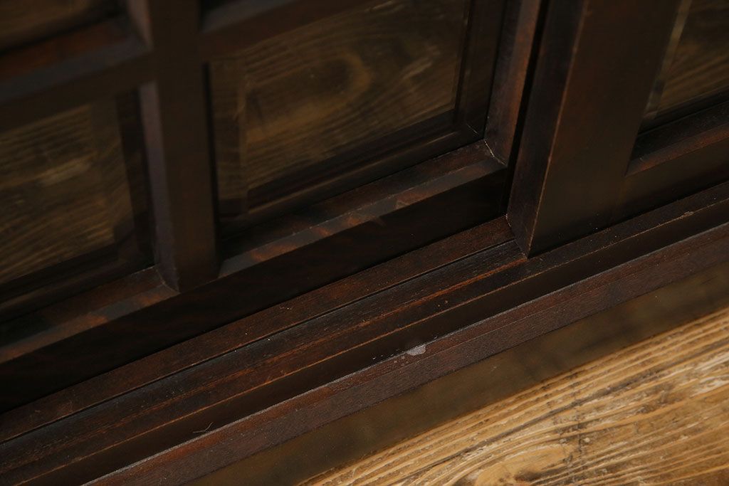 中古　北海道民芸家具　HM135　扉の面取りデザインが美しいサイドボード(定価約38万円)(1)