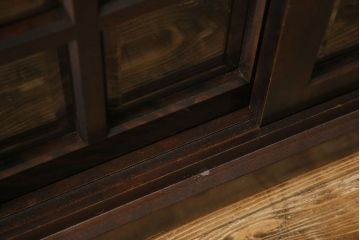 中古　北海道民芸家具　HM135　扉の面取りデザインが美しいサイドボード(定価約38万円)(1)