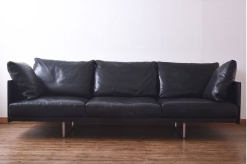 中古　Cassina(カッシーナ)　TOOT(トゥート)　本革3人掛け両アームソファ(定価約270万円)
