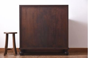 中古　松本民芸家具　ボールフット　#60型ライティングビューロー(簿記机、在宅ワーク、在宅用デスク)
