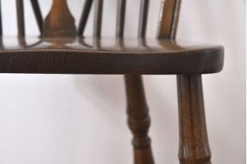 ヴィンテージ家具　【T様ご決済分】イギリスビンテージ　シックな雰囲気のホイールバックチェア(ウィンザーチェア、ダイニングチェア、ウインザーチェア)(1)