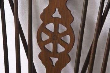 ヴィンテージ家具　【T様ご決済分】イギリスビンテージ　シックな雰囲気のホイールバックチェア(ウィンザーチェア、ダイニングチェア、ウインザーチェア)(2)
