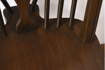 ヴィンテージ家具　【T様ご決済分】イギリスビンテージ　シックな雰囲気のホイールバックチェア(ウィンザーチェア、ダイニングチェア、ウインザーチェア)(2)