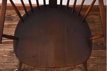 ヴィンテージ家具　【T様ご決済分】ERCOL(アーコール)　イギリスビンテージ　スモーカーズチェア(カウホーンチェア、ダイニングチェア)