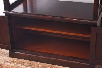 中古　北海道民芸家具　シックな雰囲気漂うHM156四方棚(飾り棚)(定価約30万円)(1)