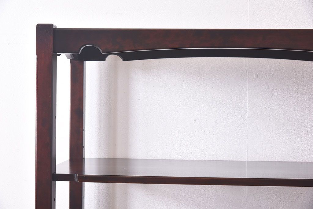 中古　北海道民芸家具　シックな雰囲気漂うHM156四方棚(飾り棚)(定価約30万円)(1)