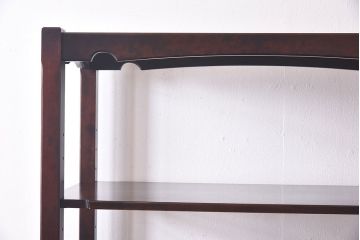 中古　北海道民芸家具　シックな雰囲気漂うHM156四方棚(飾り棚)(定価約30万円)(1)