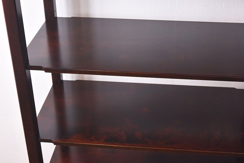 中古　北海道民芸家具　シックな雰囲気漂うHM156四方棚(飾り棚)(定価約30万円)(1)