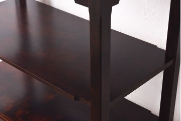 中古　北海道民芸家具　シックな雰囲気漂うHM156四方棚(飾り棚)(定価約30万円)(1)