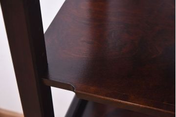 中古　北海道民芸家具　シックな雰囲気漂うHM156四方棚(飾り棚)(定価約30万円)(1)