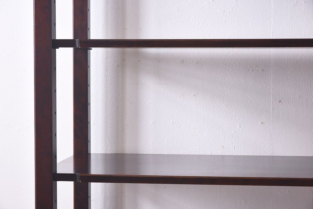 中古　北海道民芸家具　シックな雰囲気漂うHM156四方棚(飾り棚)(定価約30万円)(1)