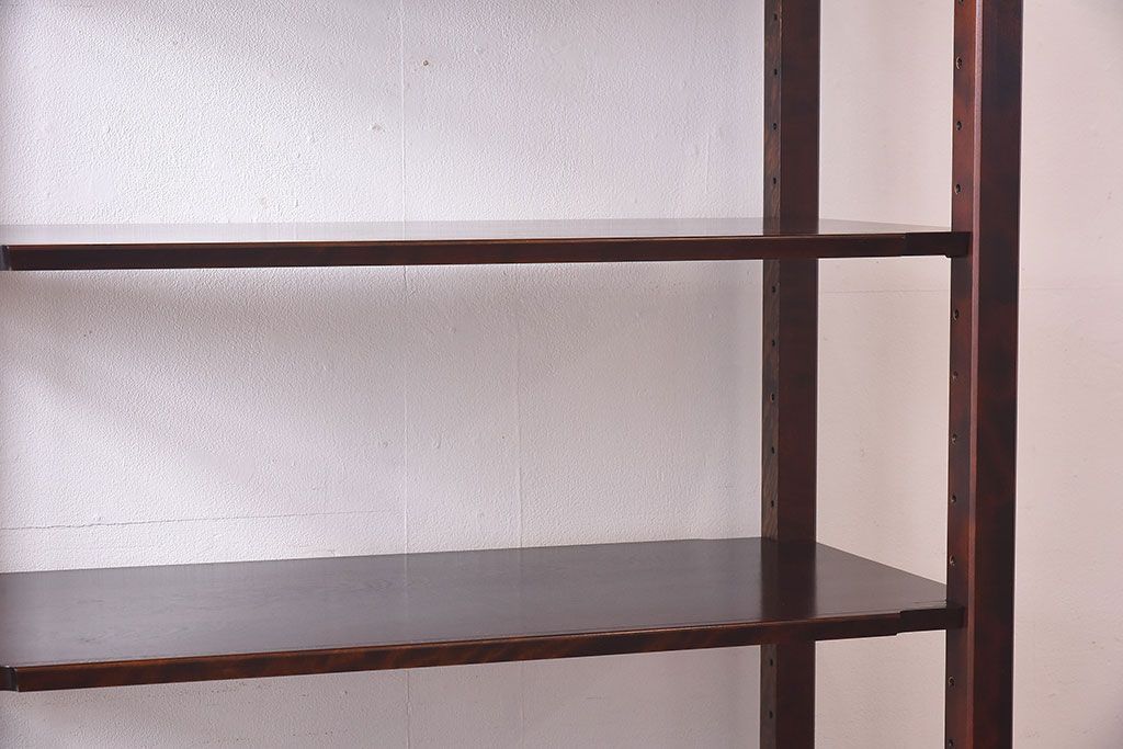 中古　北海道民芸家具　シックな雰囲気漂うHM156四方棚(飾り棚)(定価約30万円)(1)