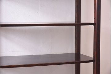 中古　北海道民芸家具　シックな雰囲気漂うHM156四方棚(飾り棚)(定価約30万円)(1)