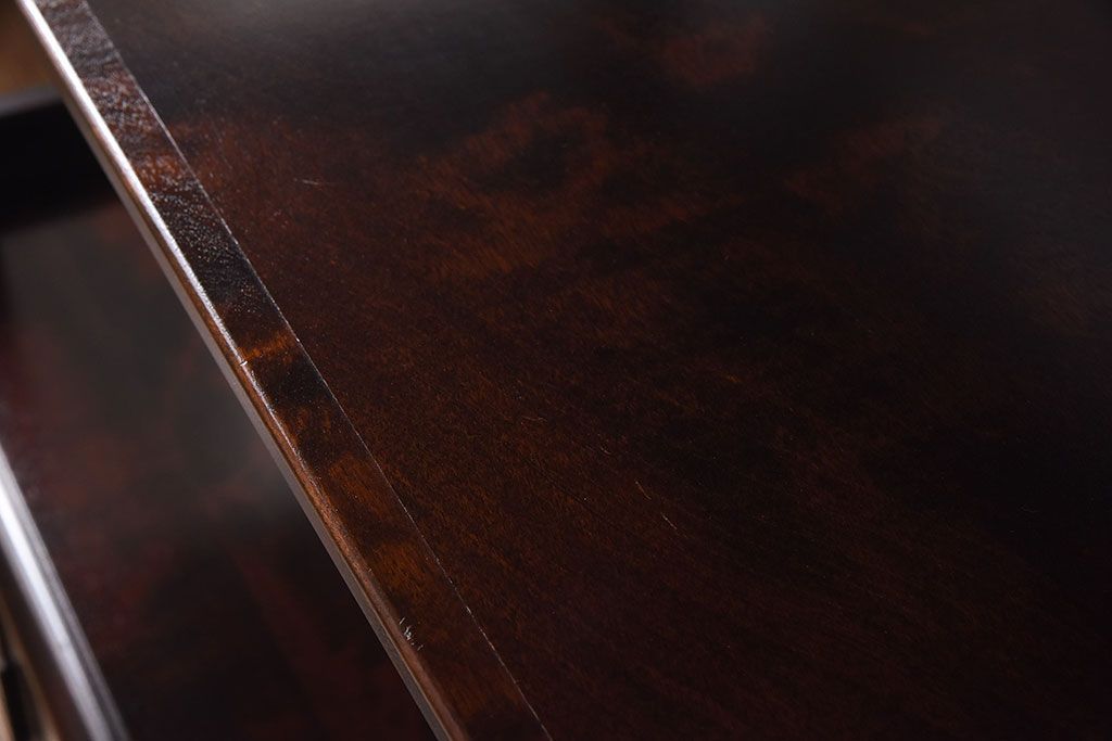 中古　北海道民芸家具　シックな雰囲気漂うHM156四方棚(飾り棚)(定価約30万円)(1)