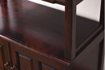 中古　北海道民芸家具　シックな雰囲気漂うHM156四方棚(飾り棚)(定価約30万円)(1)