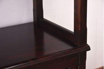 中古　北海道民芸家具　シックな雰囲気漂うHM156四方棚(飾り棚)(定価約30万円)(1)