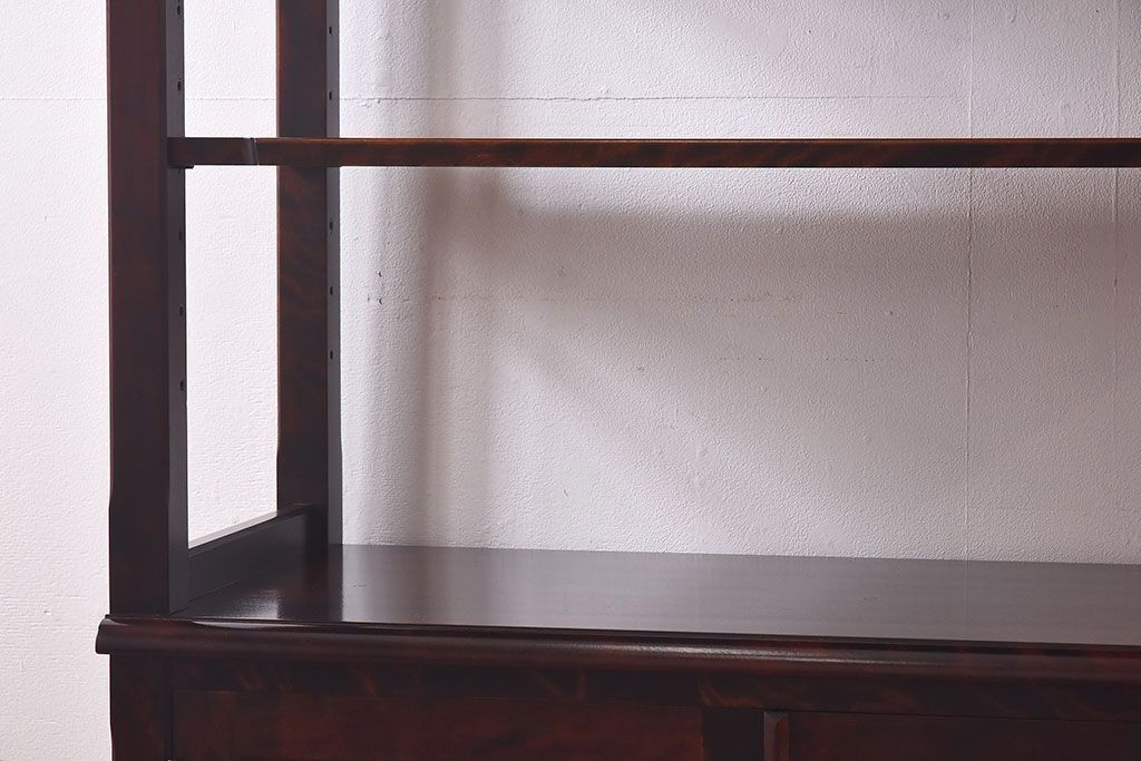 中古　北海道民芸家具　シックな雰囲気漂うHM156四方棚(飾り棚)(定価約30万円)(1)