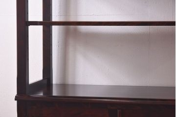 中古　北海道民芸家具　シックな雰囲気漂うHM156四方棚(飾り棚)(定価約30万円)(1)