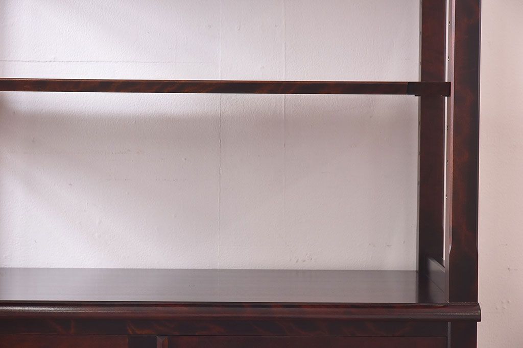 中古　北海道民芸家具　シックな雰囲気漂うHM156四方棚(飾り棚)(定価約30万円)(1)