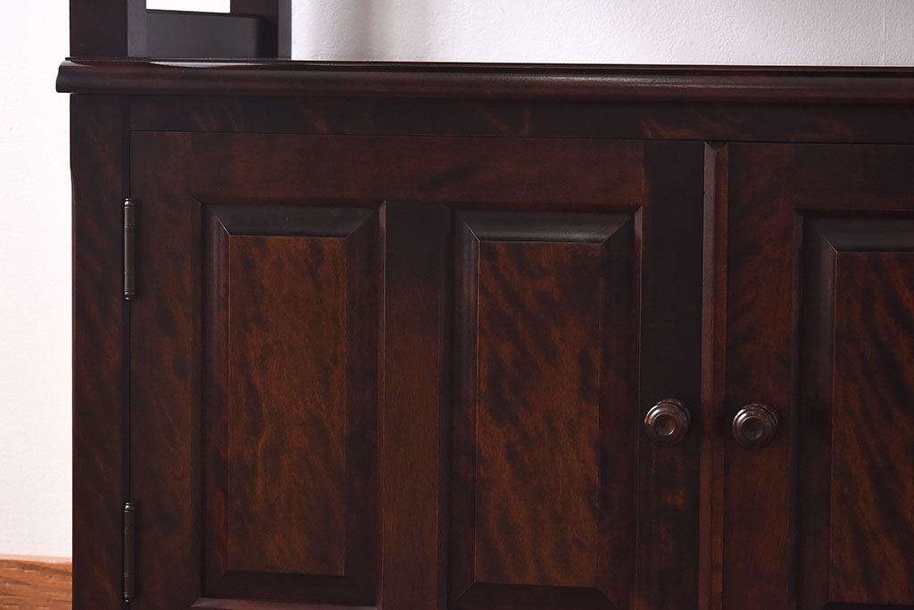 中古　北海道民芸家具　シックな雰囲気漂うHM156四方棚(飾り棚)(定価約30万円)(1)