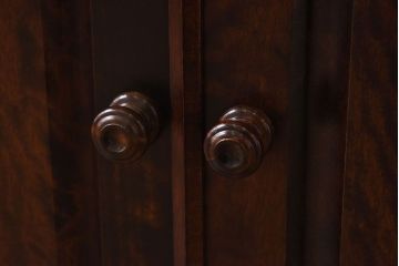 中古　北海道民芸家具　シックな雰囲気漂うHM156四方棚(飾り棚)(定価約30万円)(1)