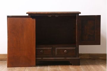 中古　北海道民芸家具　シンプルなデザインが魅力的なサイドチェスト(引き出し、キャビネット)