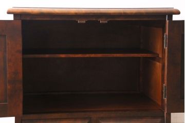 中古　北海道民芸家具　シンプルなデザインが魅力的なサイドチェスト(引き出し、キャビネット)