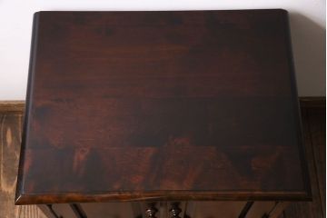 中古　北海道民芸家具　シンプルなデザインが魅力的なサイドチェスト(引き出し、キャビネット)