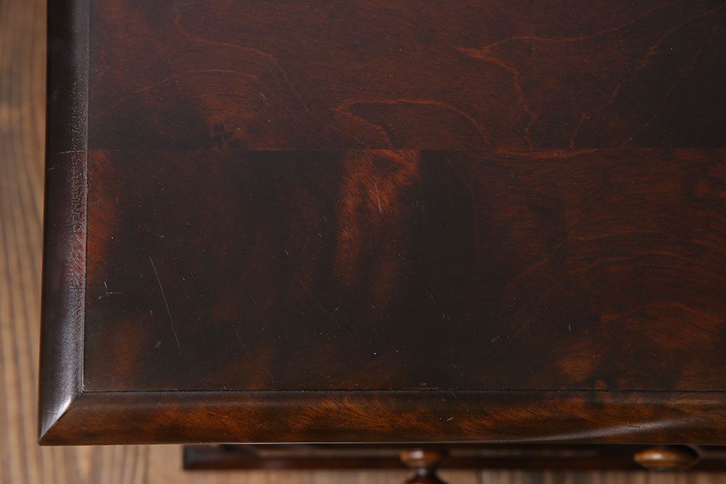 中古　北海道民芸家具　シンプルなデザインが魅力的なサイドチェスト(引き出し、キャビネット)