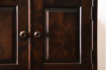 中古　北海道民芸家具　シンプルなデザインが魅力的なサイドチェスト(引き出し、キャビネット)