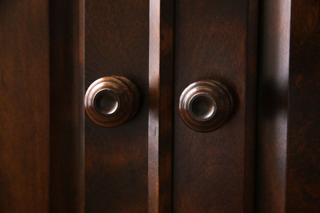 中古　北海道民芸家具　シンプルなデザインが魅力的なサイドチェスト(引き出し、キャビネット)