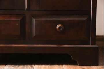 中古　北海道民芸家具　シンプルなデザインが魅力的なサイドチェスト(引き出し、キャビネット)