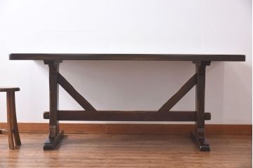 【K様ご成約済み】中古　柏木工(KASHIWA)　WILDERNESS(ウィルダネス)　ナラ材　KT14H　ダイニングテーブル(定価約23万8千円)