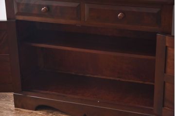 中古　美品　松本民芸家具　シックなA型食器棚(収納棚、戸棚)(定価47万円)(2)