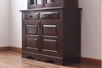 中古　美品　松本民芸家具　シックなA型食器棚(収納棚、戸棚)(定価47万円)(2)