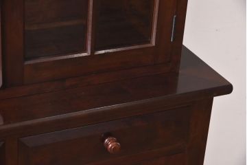 中古　美品　松本民芸家具　シックなA型食器棚(収納棚、戸棚)(定価47万円)(2)